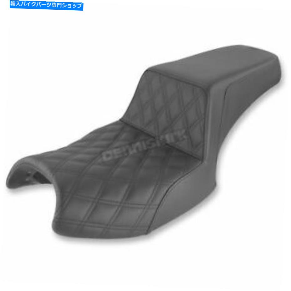 シート Saddlemenブラックフロント - ラティスステッチステップアップシート - I20-06-172 Saddlemen BlackFront-Lattice Stitch Step-Up Seat - I20-06-172【並行輸入品】
