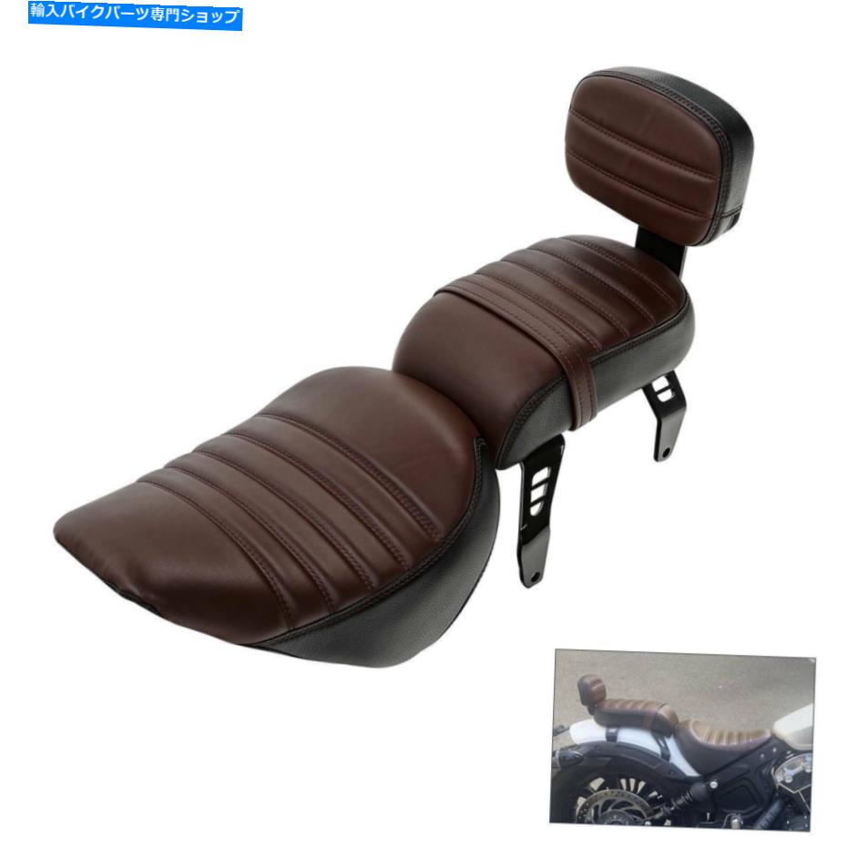 シート インドのスカウトボバーのABS 18-20ブラウンブラックのための運転席旅客席の背もたれのフィット Driver Passenger Seat Backrest Fit For Indian Scout Bobber ABS 18-20 Brown black【並行輸入品】