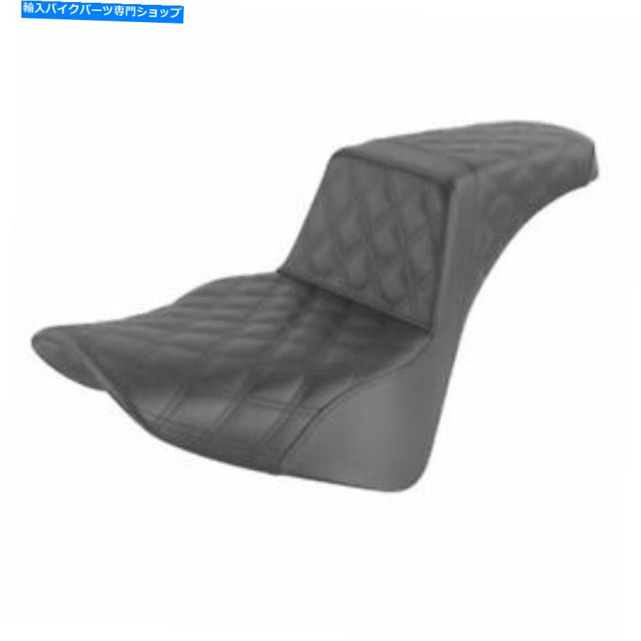 シート Saddlemenステップアップシート - 格子ステッチ818-33-175 SADDLEMEN STEP UP SEAT - LATTICE STITCHED 818-33-175【並行輸入品】