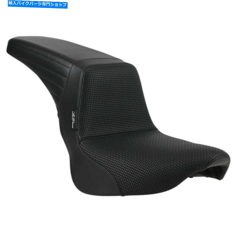 シート Le Pera Kickflipシート - バスケットウィーブ - Softail '18 +（ブラック）LYX-590BW Le Pera Kickflip Seat - Basketweave - Softail '18+ (Black) LYX-590BW【並行輸入品】