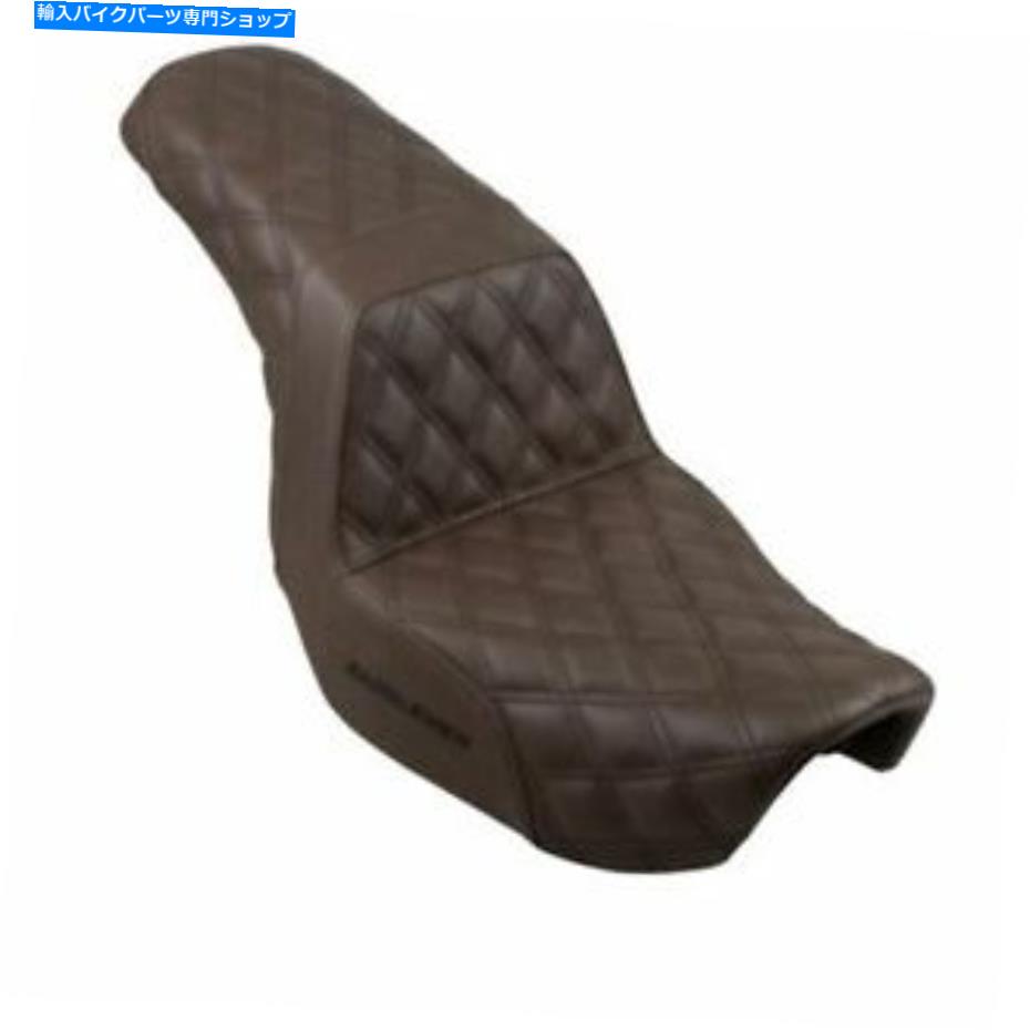 シート Saddlemenステップアップシート - 格子ステッチ - ブラウン - DYNA 806-04-175BR SADDLEMEN STEP UP SEAT - LATTICE STITCHED - BROWN - DYNA 806-04-175BR【並行輸入品】｜Us Custom Parts Shop USDM