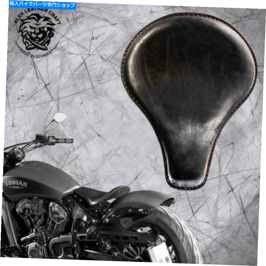シート Bobber Seat Indian Scout?頂点キット＆スプリングス長いビンテージブラック Bobber Seat Indian Scout since`17 with mounting kit & springs Long Vintage Black【並行輸入品】