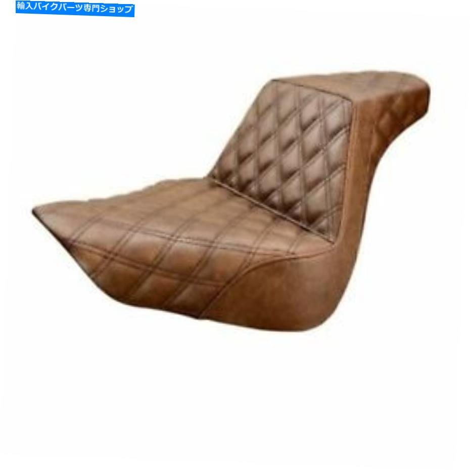 シート サドルメンステップアップシート - ラティスステッチ - ブラウン818-27-175BR SADDLEMEN STEP UP SEAT - LATTICE STITCHED - BROWN 818-27-175BR【並行輸入品】｜Us Custom Parts Shop USDM