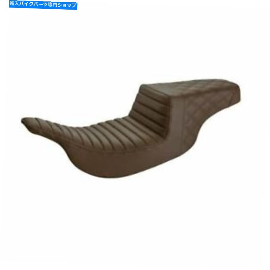 シート サドルメンステップアップシートタックとロール/ラティスステッチブラウン897-07-176BR SADDLEMEN STEP UP SEAT TUCK AND ROLL/LATTICE STITCHED BROWN 897-07-176BR【並行輸入品】