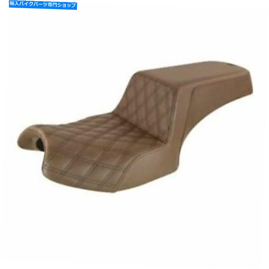 シート サドルメンステップアップシート - ドライバーラティスステッチ - ブラウン - インドのI20-06-172BR SADDLEMEN STEP UP SEAT - DRIVER LATTICE STITCHED - BROWN - INDIAN I20-06-172BR【並行輸入品】