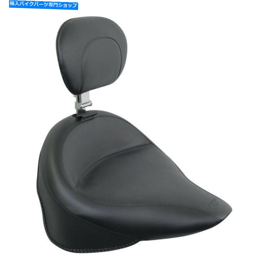 シート ハーレー - ダビッドソン00-06のための背もたれ付きマスタングワイドビンテージソロシート MUSTANG Wide Vintage Solo Seat With Backrest For Harley-Davidson 00-06【並行輸入品】