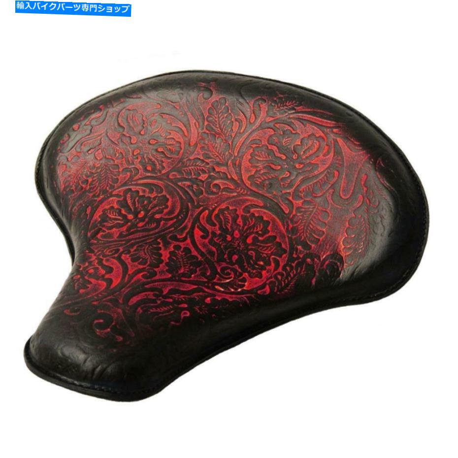 シート 春トラクターシートチョッパーボバーハーリースポーツスター15x14アリレッドオークルレザー Spring Tractor Seat Chopper Bobber Harley Sportster 15x14 Ant Red Oak Le Leather【並行輸入品】