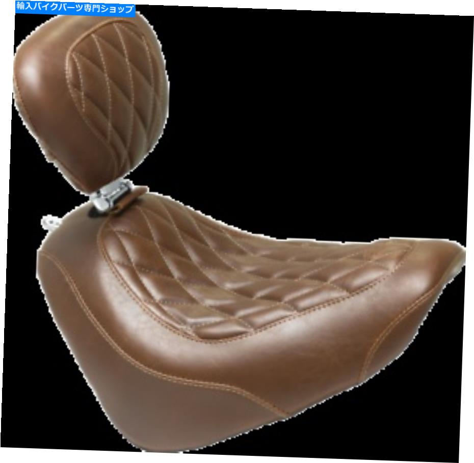 シート マスタングワイドトリプターソロシートブラウンダイヤモンドフロント - バックレスト83013 Mustang Wide Tripper Solo Seat Brown Diamond Front - Includes Backrest 83013【並行輸入品】｜Us Custom Parts Shop USDM