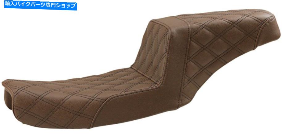 シート 昇温格子ステッチ2アップシートブラウンSAD。 91-95ハーレーFXDの891-04-175BR Step-Up Lattice Stitched 2-Up Seat Brown Sad. 891-04-175BR For 91-95 Harley FXD【並行輸入品】