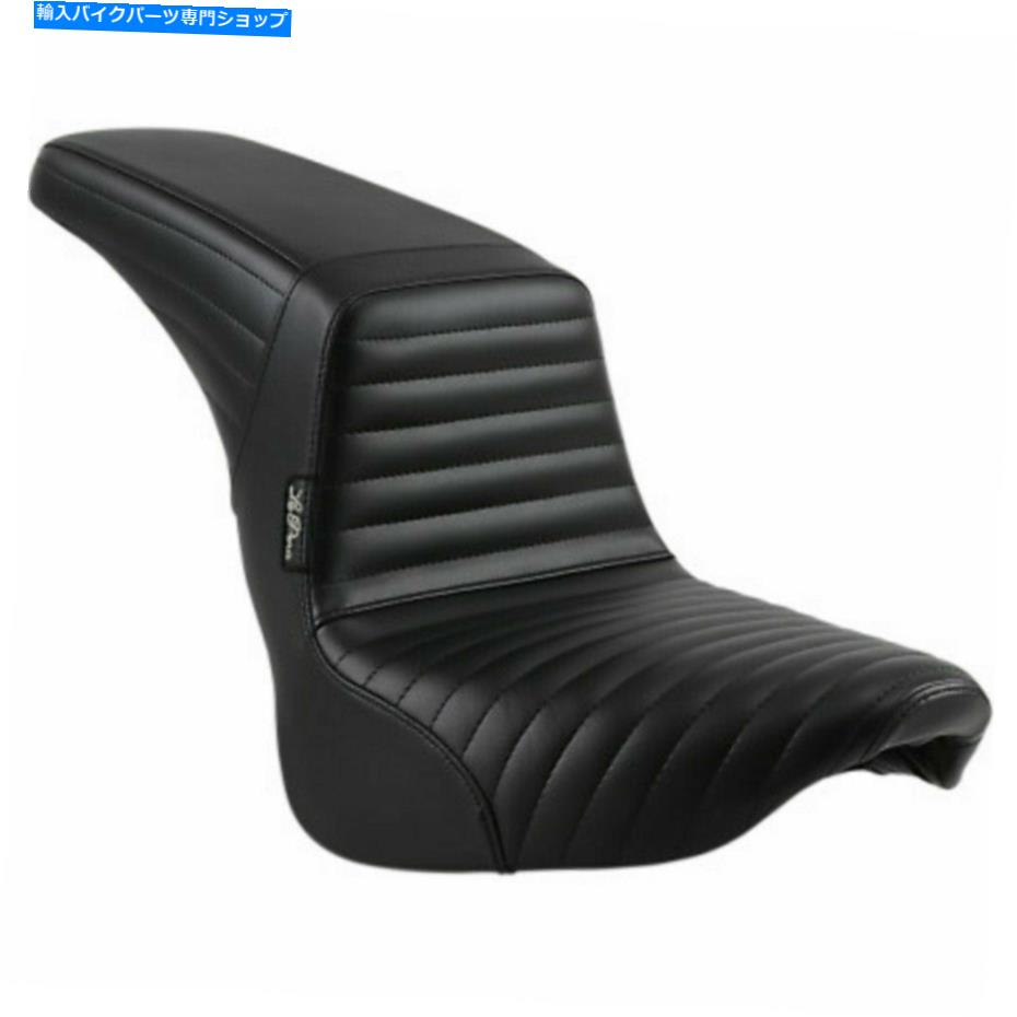 シート Le Peraキックフリップビニールプリーツステッチ2座席ハーレー18+ソフトFLDE M8 Le Pera Kick Flip Vinyl Pleated Stitch 2 Up Seat Harley 18+ Softail FLHC FLDE M8【並行輸入品】
