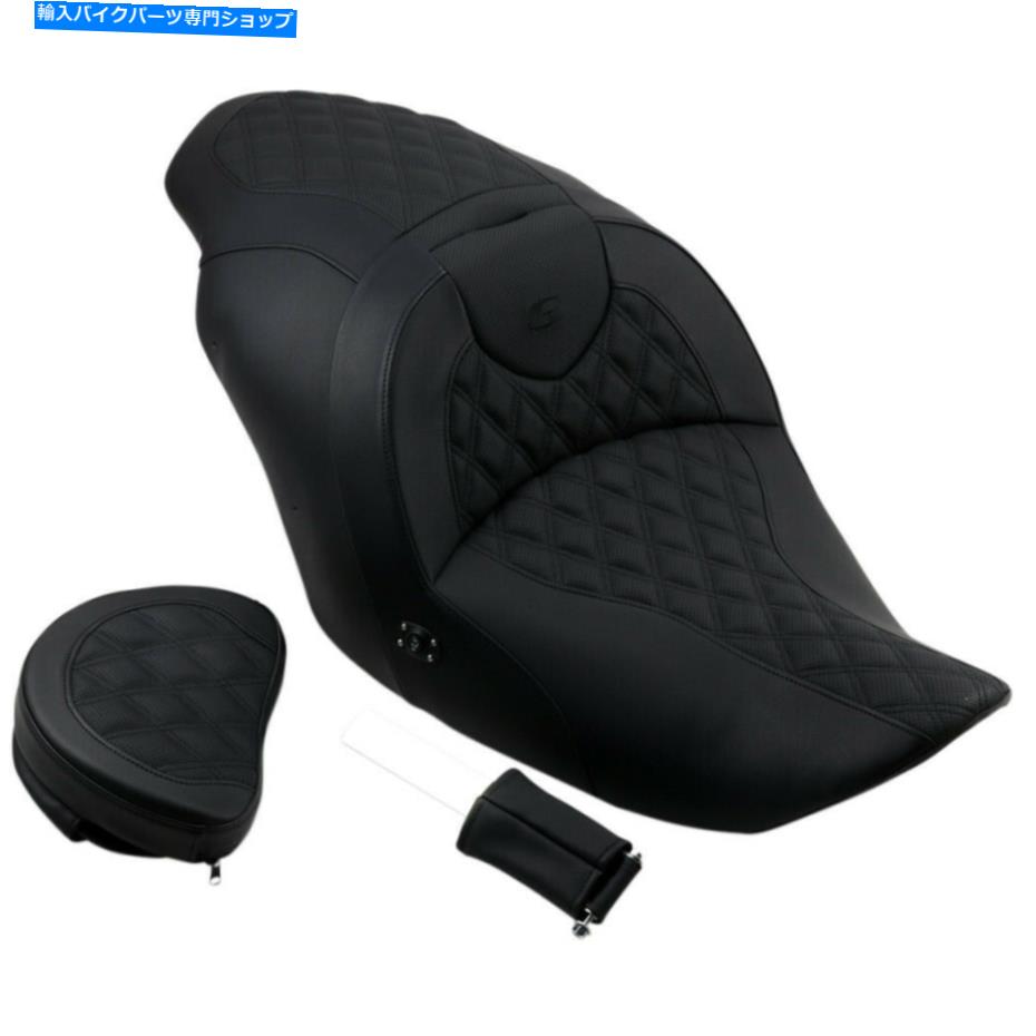 シート Saddlemen Roadsofa Heated Seat - ダイヤモンド - 背もたれ（ブラック）H23-20-182BRHCT Saddlemen Roadsofa Heated Seat - Diamond - Backrest (Black) H23-20-182BRHCT【並行輸入品】