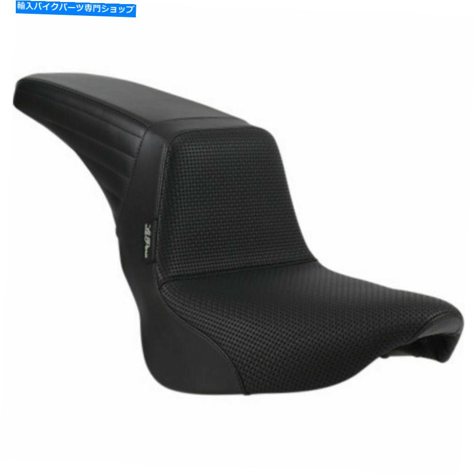 シート Le Pera Kick Flip Vinylバスケット織り2座席FXFBハーレー18+ソフト脂肪ボブ Le Pera Kick Flip Vinyl Basket Weave 2 Up Seat FXFB Harley 18+ Softail Fat Bob【並行輸入品】