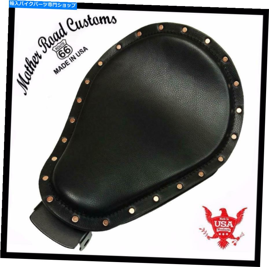 シート 2010-2021 Sportster Harley SoloシートブラックレザーリベットスプリングマウントキットBCS 2010-2021 Sportster Harley Solo Seat Black Leather Rivets Spring Mount Kit bcs【並行輸入品】