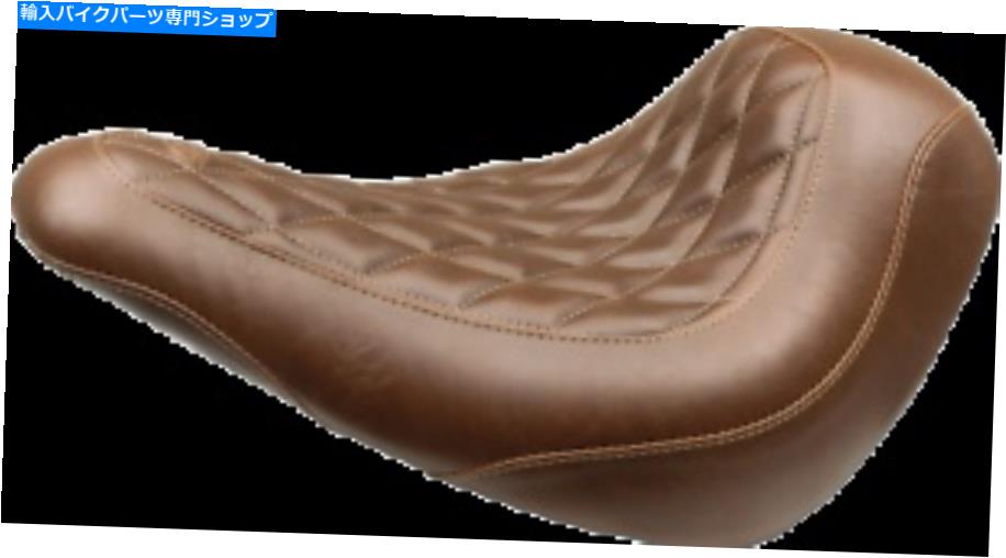 シート マスタングワイドトリプターブラウンダイヤモンドシートフロント - 背もたれのない83041 Mustang Wide Tripper Brown Diamond Seat Front - without Backrest 83041【並行輸入品】