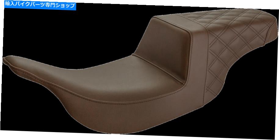 シート Saddlemenステップアップ茶色のオートバイ2上座席97-07ハーレーツーリングFlhtci Flhtc Saddlemen Step Up Brown Motorcycle 2 up Seat 97-07 Harley Touring FLHTCI FLHTC【並行輸入品】