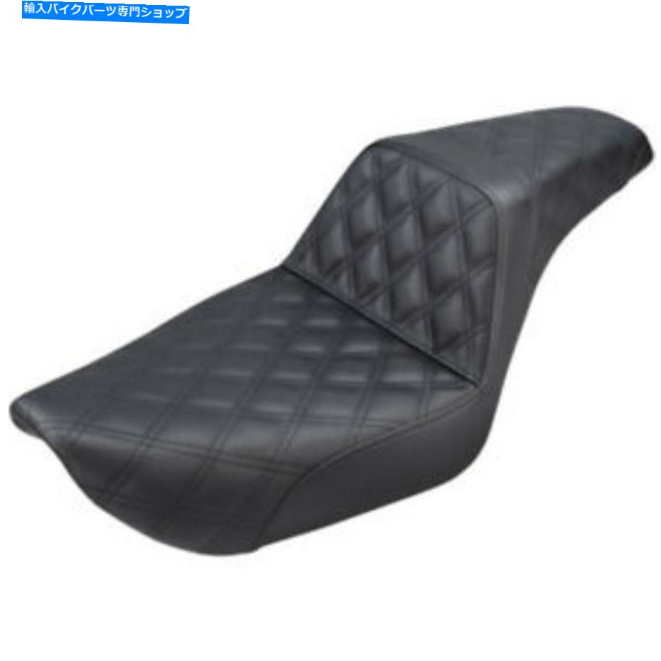 シート Saddlemenステップアップ黒のフルラティスステッチ2座席ハーレー1996-2003 Dyna FXD Saddlemen Step Up Black Full Lattice Stitch 2 Up Seat Harley 1996-2003 Dyna FXD【並行輸入品】