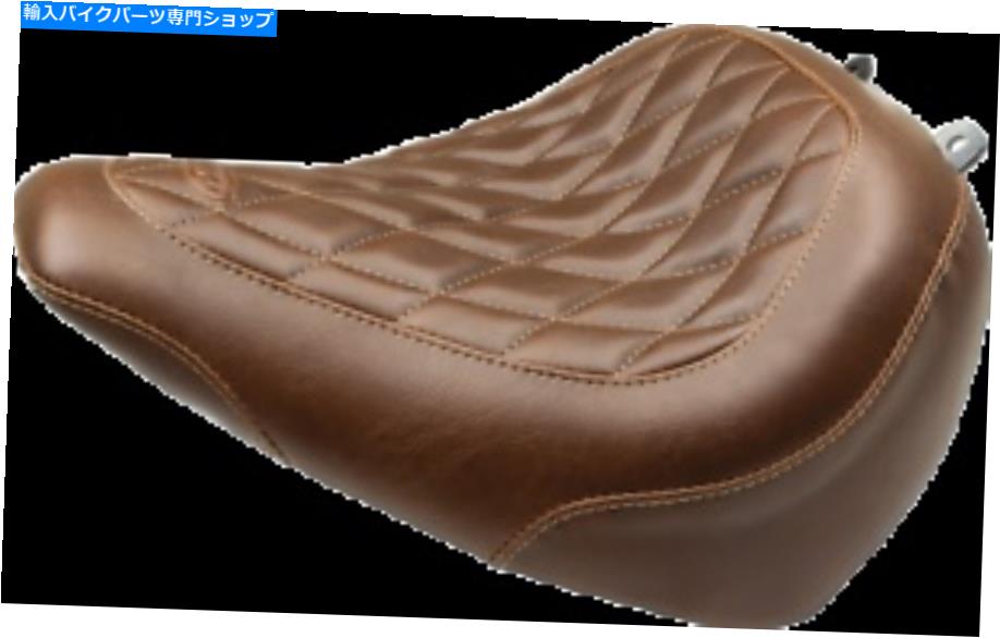 シート マスタングワイドトリプルソロシートブラウンダイヤモンドフロント - 背もたれのない83059 Mustang Wide Tripper Solo Seat Brown Diamond Front - without Backrest 83059【並行輸入品】
