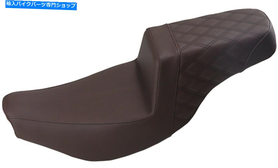 シート 昇圧後ラティスステッチ2アップシートブラウンSAD。 14-20インド人のためのI14-07-173BR Step-Up Rear Lattice Stitch 2-Up Seat Brown Sad. I14-07-173BR For 14-20 Indian【並行輸入品】