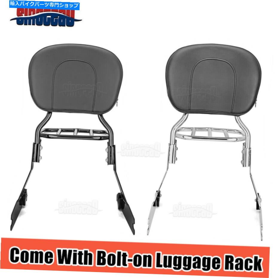 シーシーバー Harley Dyna fxdf fxdwg 10-17のための光沢のある黒いクローム旅客の背もたれの棒 Gloss Black Chrome Passenger Backrest Sissy Bar For Harley Dyna FXDF FXDWG 10-17【並行輸入品】|Us Custom Parts Shop USDM