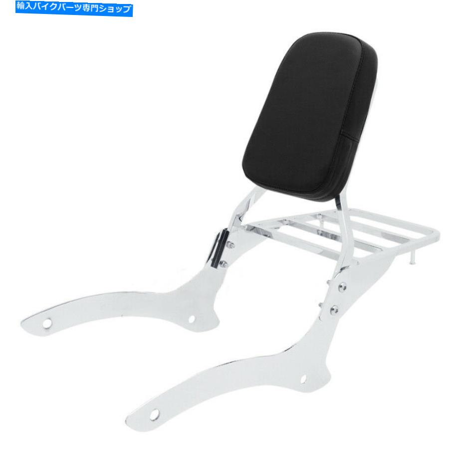 シーシーバー ホンダシャドースラッシャ400 C 750CのためのオートバイのSissy Barの背もたれのw /荷物ラック Motorcycle Sissy Bar Backrest w/ Luggage Rack for Honda Shadow Slasher 400C 750C【並行輸入品】