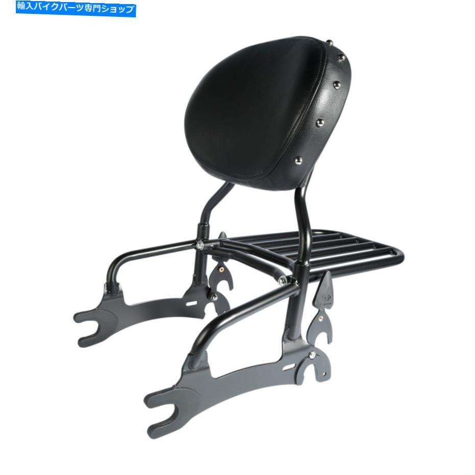 シーシーバー バックレスト・シシーバーw /パッド荷物ラックのインドヴィンテージクラシックダークホース Backrest Sissy Bar W/ Pad Luggage Rack For Indian Vintage Classic Dark Horse【並行輸入品】