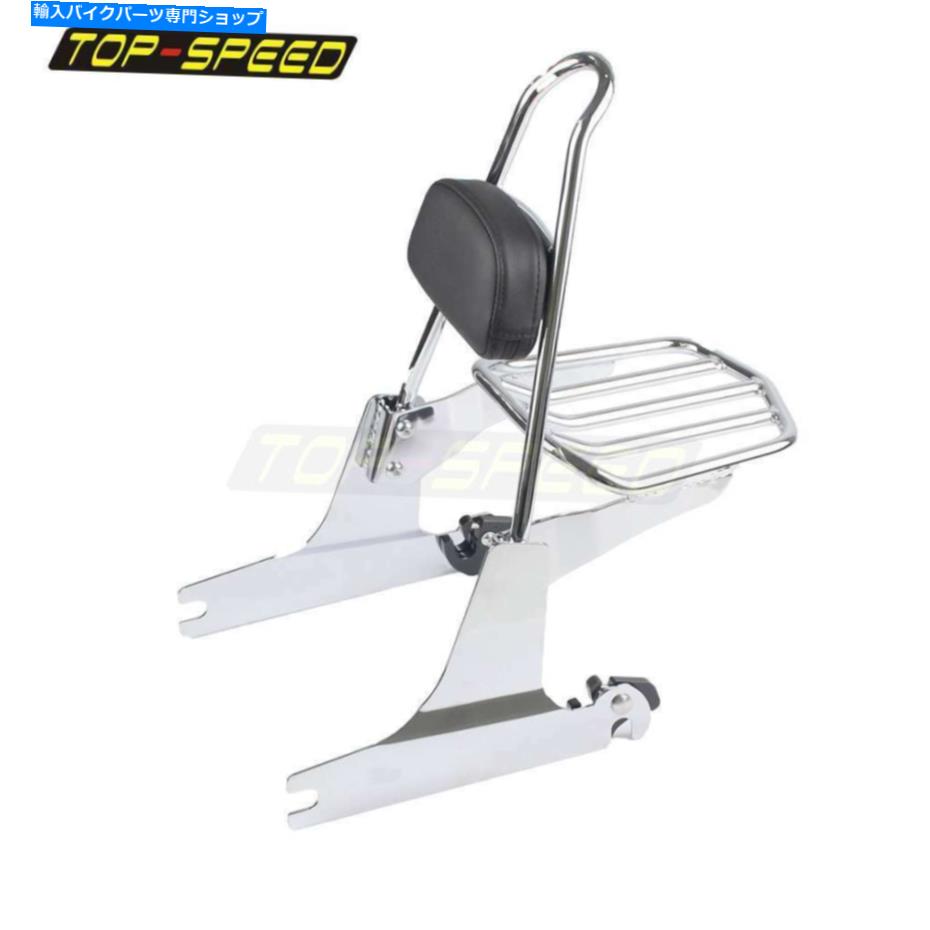 シーシーバー Harley 00-05 Softail Standard FXST用クロムバックレストSissy Bar +荷物ラック Chrome Backrest Sissy Bar + Luggage Rack For Harley 00-05 Softail Standard FXST【並行輸入品】