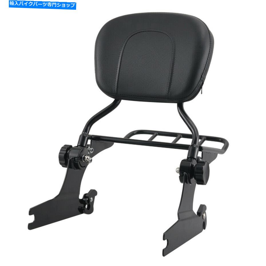 シーシーバー ヘリーソフトデラックスFLSTNのための調節可能な背もたれのSissy Bar荷物ラックブラック Adjustable Backrest Sissy Bar Luggage Rack Black For Harley Softail Deluxe FLSTN【並行輸入品】|Us Custom Parts Shop USDM