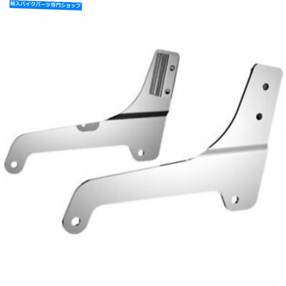 シーシーバー 2018年19のハーレーソフテイルモデルのためのクロームスクエアシシーバーサイドプレート Chrome Square Sissy Bar Side Plates for 2018-19 Harley Softail Models【並行輸入品】