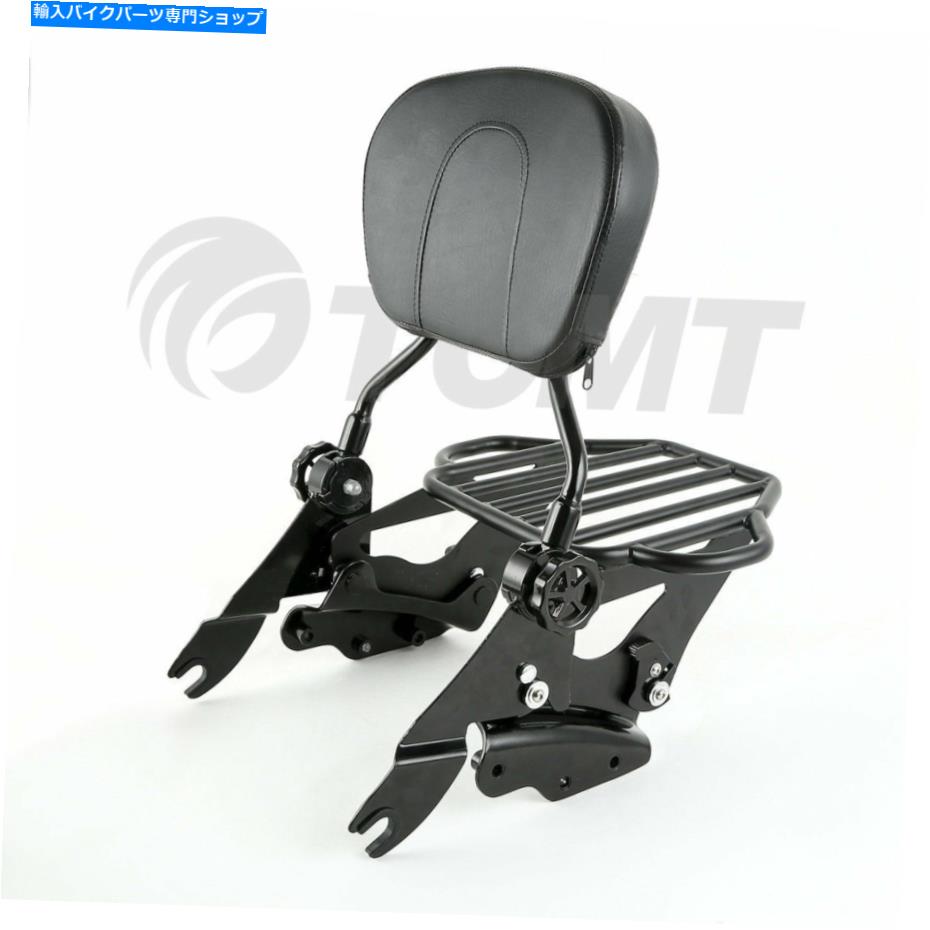 シーシーバー 背もたれのSissy Bar荷物ラックラックのドッキングハードウェアフィットハーレーツーリング09-13 10 Backrest Sissy Bar Luggage Rack Docking Hardware Fit For Harley Touring 09-13 10【並行輸入品】