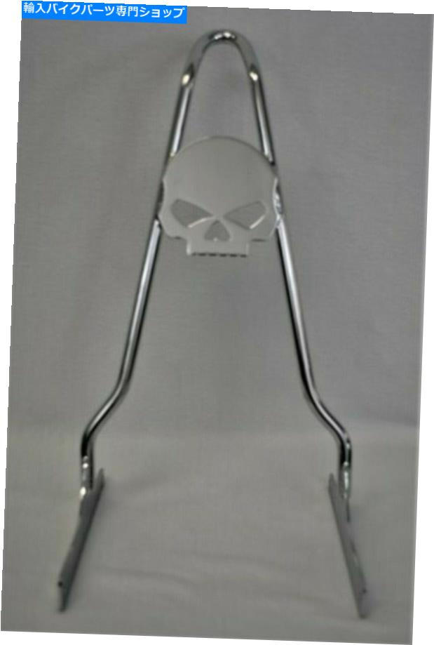 シーシーバー Chrome 2006-2017 Softail Hard Mount Skull Sissy Bar - 18 \