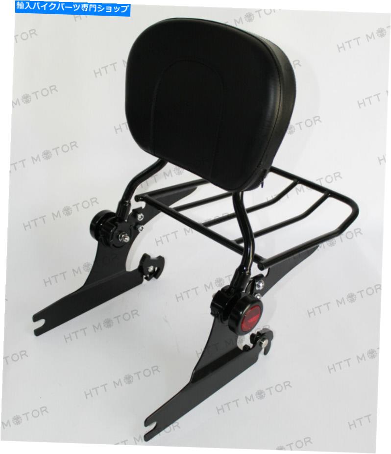 シーシーバー バックレスト・サイズバーw /荷物ラックブラックのハーレーソフト200mmリアタイヤフェンド Backrest Sissy Bar w/ Luggage Rack Black For Harley Softail 200mm rear tire fend【並行輸入品】