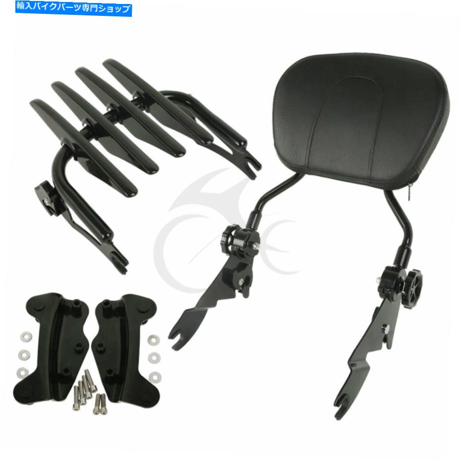 シーシーバー Sissy Bar荷物ラックw / 4ポイントドッキングハードウェアフィットハーレーツーリング09-20 Sissy Bar Luggage Rack W/ 4 Point Docking Hardware Fit For Harley Touring 09-20【並行輸入品】