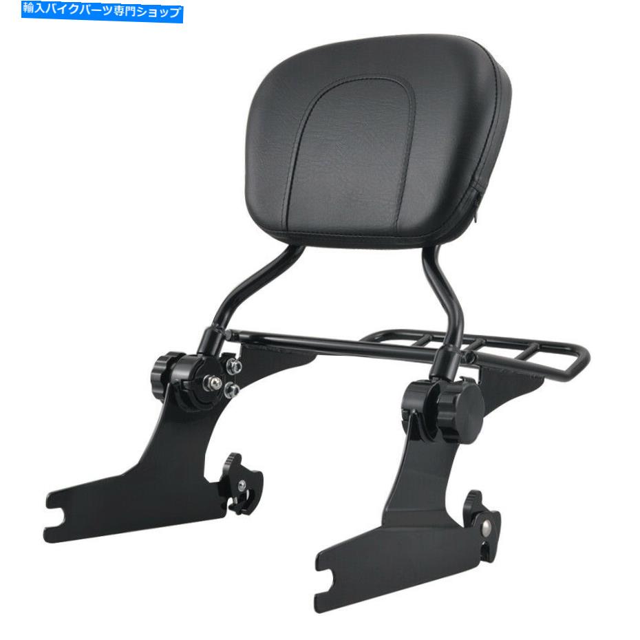 シーシーバー 背もたれのSissy Barの荷物ラックPUレザーパッドのための革パッドのためのSuftail Deluxe Flstn Backrest Sissy Bar Luggage Rack PU Leather Pad For Harley Softail Deluxe FLSTN【並行輸入品】