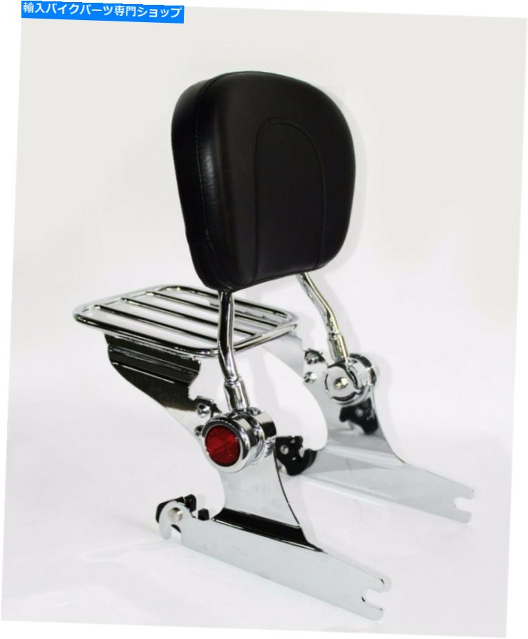 シーシーバー 調節可能な取り外し可能な背もたれのSissy Bar W /荷物ラックのためのハーレーデラックス06-17 Adjustable Detachable Backrest Sissy Bar W/ Luggage Rack for Harley DELUXE 06-17【並行輸入品】