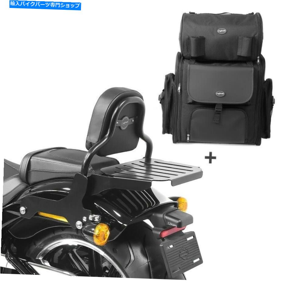 シーシーバー ハーレーソフト用脂肪袋BOB / 114 18-21ラックCSSのためのSissy Bar +テールバッグ Sissy Bar + Tail Bag for Harley Softail Fat Bob / 114 18-21 with rack CSS【並行輸入品】