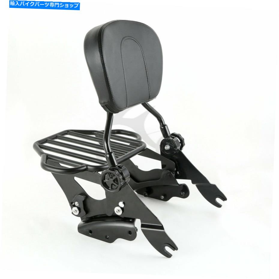 シーシーバー Sissy Barの背もたれパッド荷物ラックのドッキングキットフィットのためのハーレーロードグライド09-13 Sissy Bar Backrest Pad Luggage Rack Docking Kit Fit For Harley Road Glide 09-13【並行輸入品】