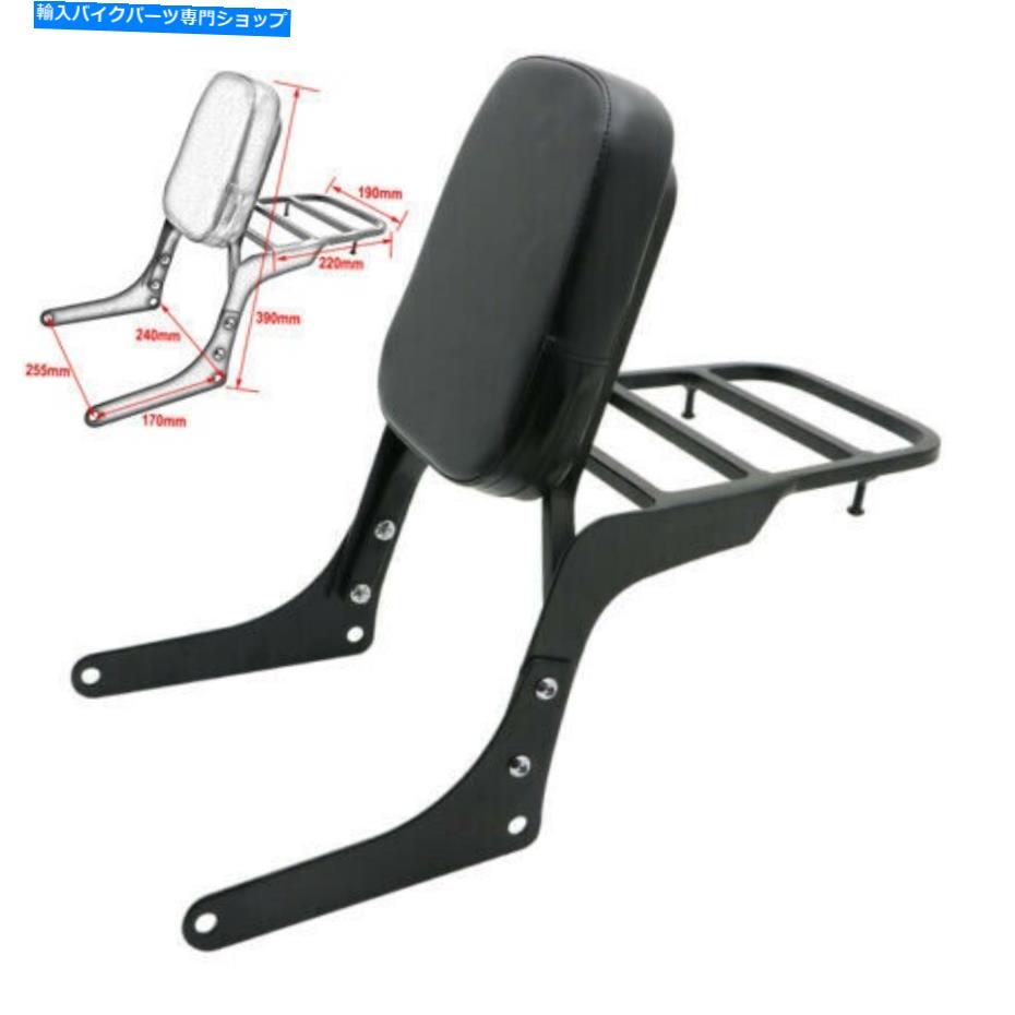 シーシーバー バックレスト・シシーバー荷物ラックキャッションパッド用ホンダリフレ250 CMX250 CA250 BLK Backrest Sissy Bar Luggage Rack Cushion Pad For Honda Rebel 250 CMX250 CA250 BLK【並行輸入品】