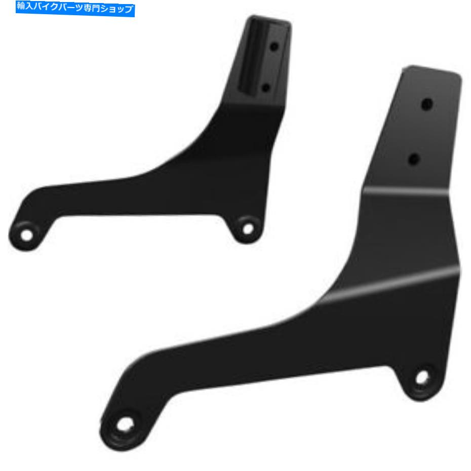 シーシーバー KhromeヴェローズKW264860ブラック・シシーバーサイドマウントプレートハーリーFXFB 18 UP Khrome Werks KW264860 Black Sissy Bar Side Mounting Plates Harley FXFB 18-Up【並行輸入品】