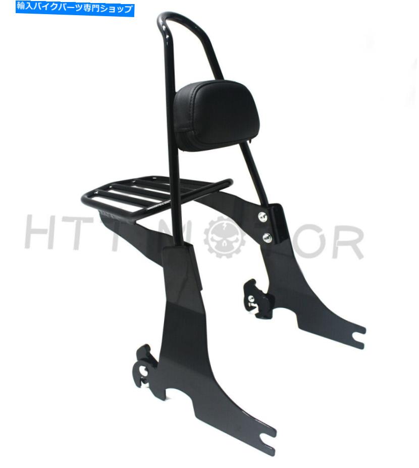 シーシーバー Harley Sportster 04-16 Black Sissybarの背もたれの取り外し可能な荷物ラック For Harley Sportster 04-16 Black sissybar backrest Detachable luggage rack【並行輸入品】
