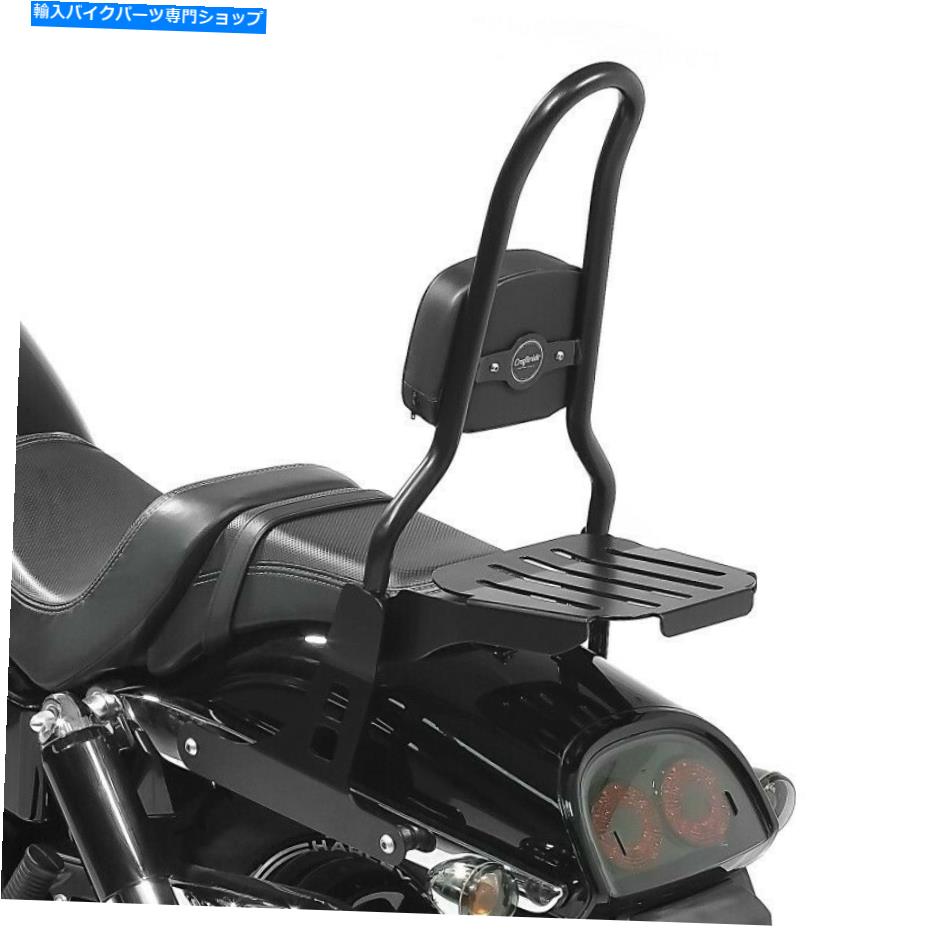 シーシーバー 荷物ラックブラック付きハーレーダイナ脂肪ボブ10-17のためのSissy Bar CSLの修正 Sissy bar CSL Fix for Harley Dyna Fat Bob 10-17 with luggage rack black【並行輸入品】