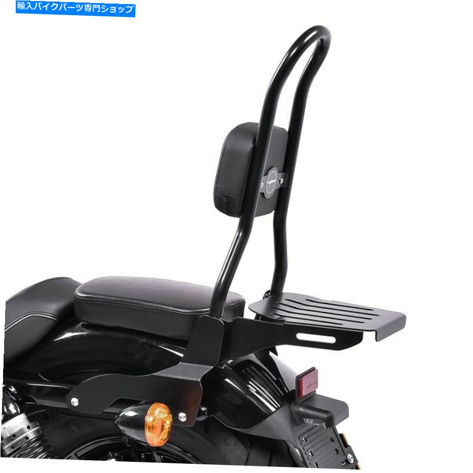 シーシーバー 荷物ラックブラック付きハーレーダビッドソンスポーツスター04-20のためのSissy Bar CSLの修正 Sissy bar CSL Fix for Harley Davidson Sportster 04-20 with luggage rack black【並行輸入品】