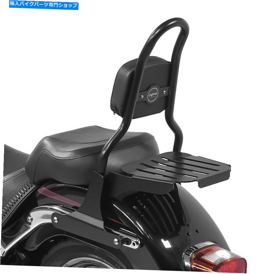 シーシーバー Sissy Bar CSM Fix for Harley Suftailカスタム07-09荷物ラックブラック付き Sissy bar CSM Fix for Harley Softail Custom 07-09 with luggage rack black【並行輸入品】