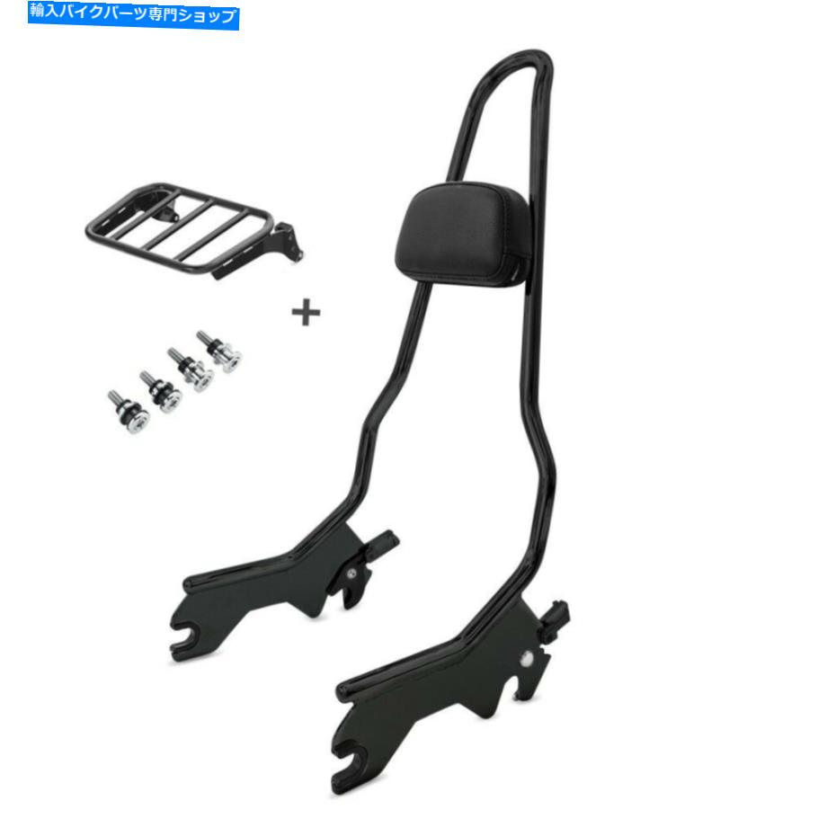 シーシーバー ハーレーソフトティーストリートボブ18-21 XL荷物ラックドッキングキットブラック Sissy bar for Harley Softail Street Bob 18-21 XL Luggage Rack Docking Kit black【並行輸入品】