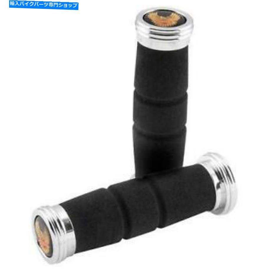 クロームパーツ イーグルグラフィックと7/8インチハンドルバーのクロム+フォームグリップ#101860 Chrome + Foam Grips for 7/8" Handlebars with Eagle Graphics # 101860【並行輸入品】|Us Custom Parts Shop USDM