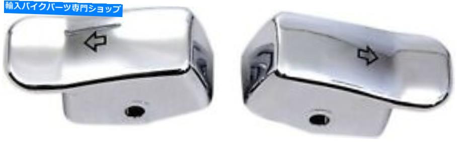 クロームパーツ Chromeターン信号スイッチボタンカバーエクステンデッドFハーレーソフトスポーツスターダイナ Chrome Turn Signal Switch Button Covers Extended f Harley Softail Sportster Dyna【並行輸入品】｜Us Custom Parts Shop USDM