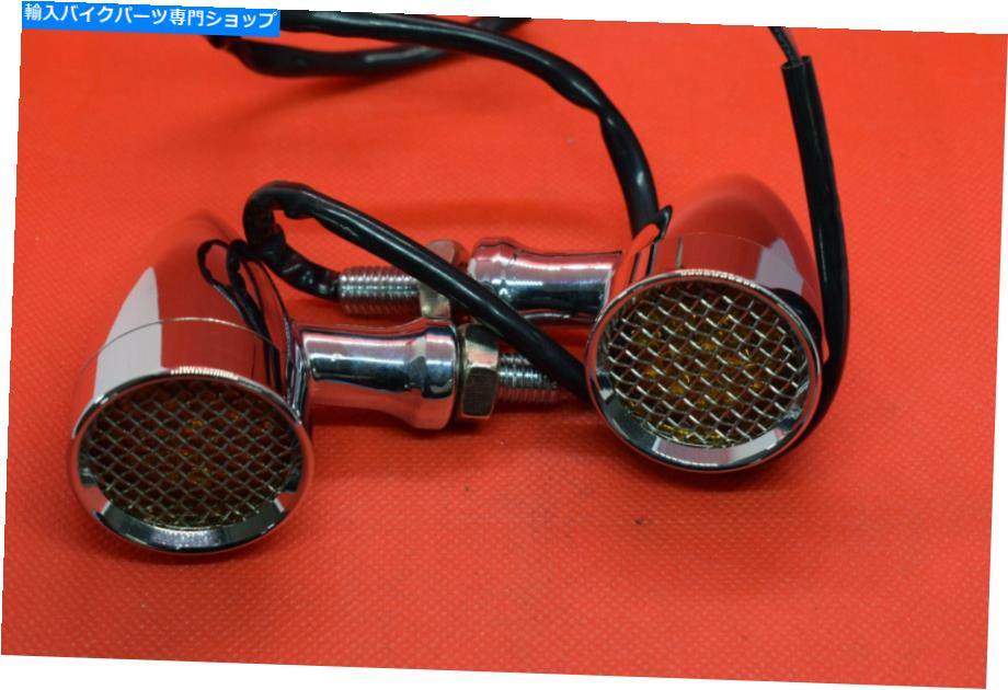 クロームパーツ Chrome LEDの回転信号のセット - オートバイ - 4-2-J#2 Set of Chrome LED Turn Signals - Motorcycle - 4-2-J #2【並行輸入品】|Us Custom Parts Shop USDM