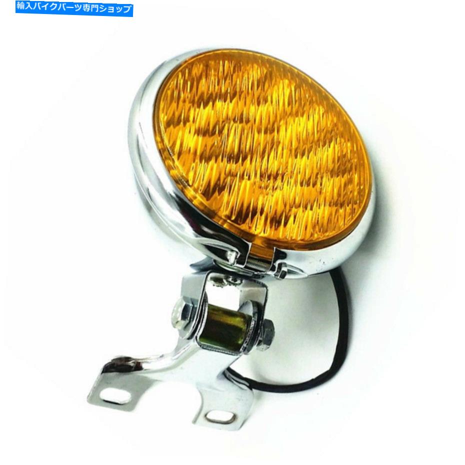 クロームパーツ 5 "アンバーバイクLEDヘッドライトクルーザーチョッパーCBカフェレーサーボバーレトロなVT 5" Amber Motorbike Led Headlight Cruiser Chopper CB Cafe Racer Bobber Retro VT【並行輸入品】|Us Custom Parts Shop USDM