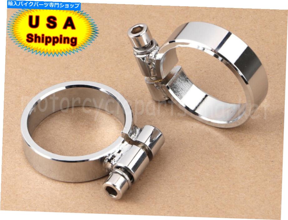 クロームパーツ ハーレースポーツスター1000カフェレーサーXLCRのためのオートバイクローム排気ポートクランプ Motorcycle Chrome Exhaust Port Clamps for Harley Sportster 1000 Cafe Racer XLCR【並行輸入品】