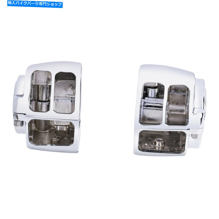 クロームパーツ クロームスイッチハウジングカバーキットフィットハーレーソフトスポーツスター1200 1996-2006 Chrome Switch Housings Cover Kit Fit For Harley Softail Sportster 1200 1996-2006【並行輸入品】