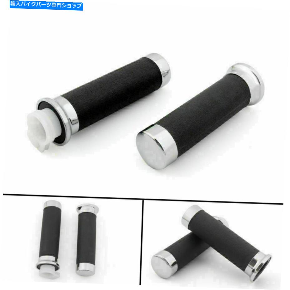 クロームパーツ Honda VT VTX Cruisers for yamaha xv xvs cruisers fのためにフィットするクロムフォームグリップ CHROME FOAM GRIPS Fit for Honda VT VTX Cruisers Fit for Yamaha XV XVS Cruisers F【並行輸入品】